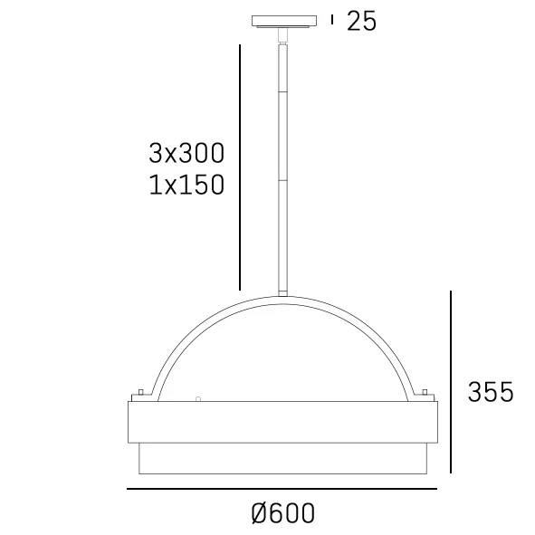 Pendelleuchte CosmoLight COBURG 6L E14, D 60cm