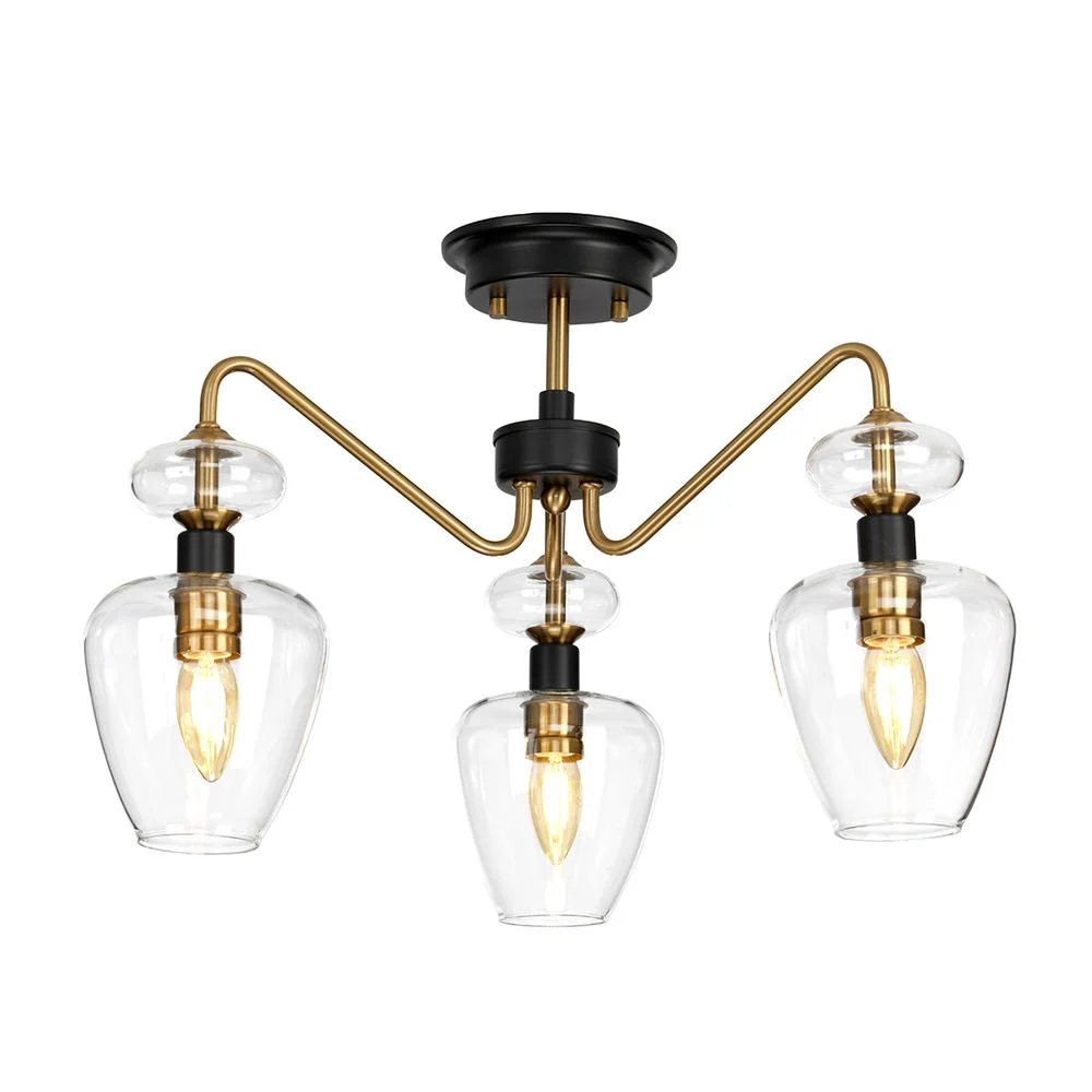 Elstead Lighting Einbauleuchte (DL-ARMAND-SF3-AB) Armand Stahl, Klarglas E14 3L