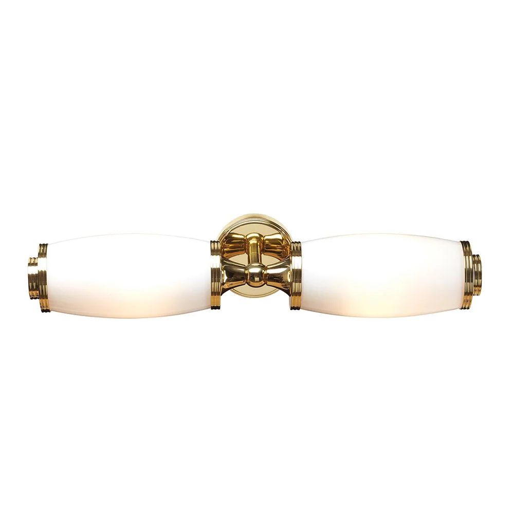 Wandleuchte Elstead Lighting (BATH-ELIOT2-PB) Eliot Aluminium, Glas G9 2L