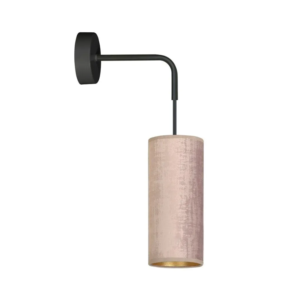 BENTE Wandleuchte 1L, D10 schwarz, E14 Emibig