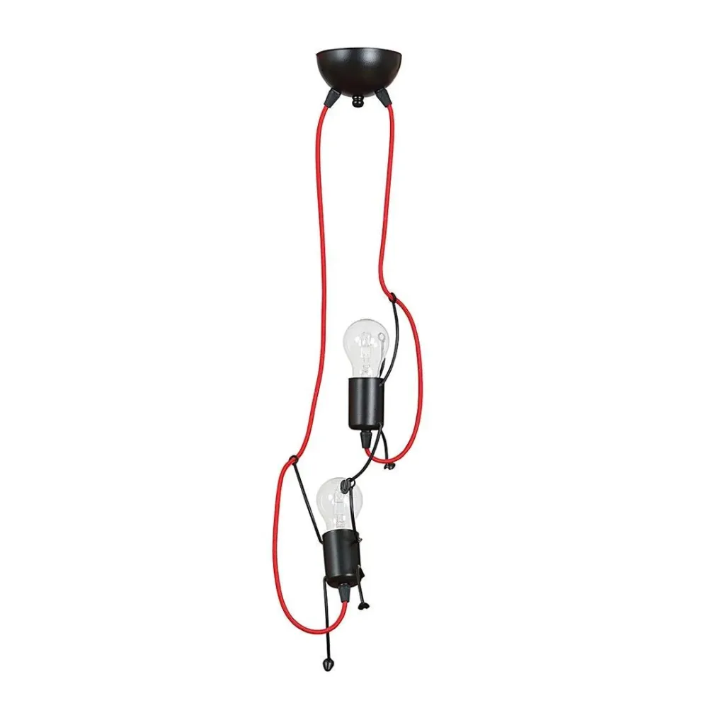 BOBI Pendelleuchte 2L, schwarz, E27 Emibig