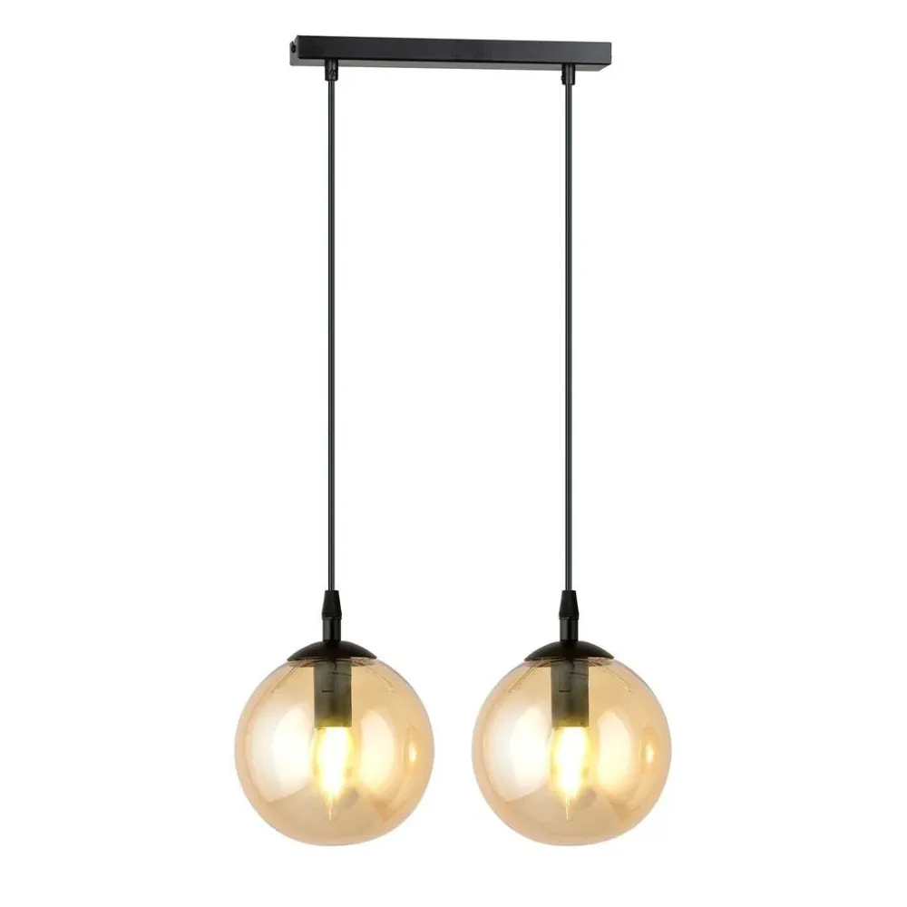 COSMO Pendelleuchte 2L, D14 schwarz, E14 Emibig
