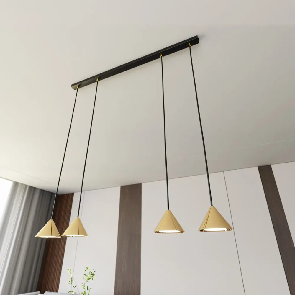 ELIT Pendelleuchte 4L, schwarz, GX53 Emibig
