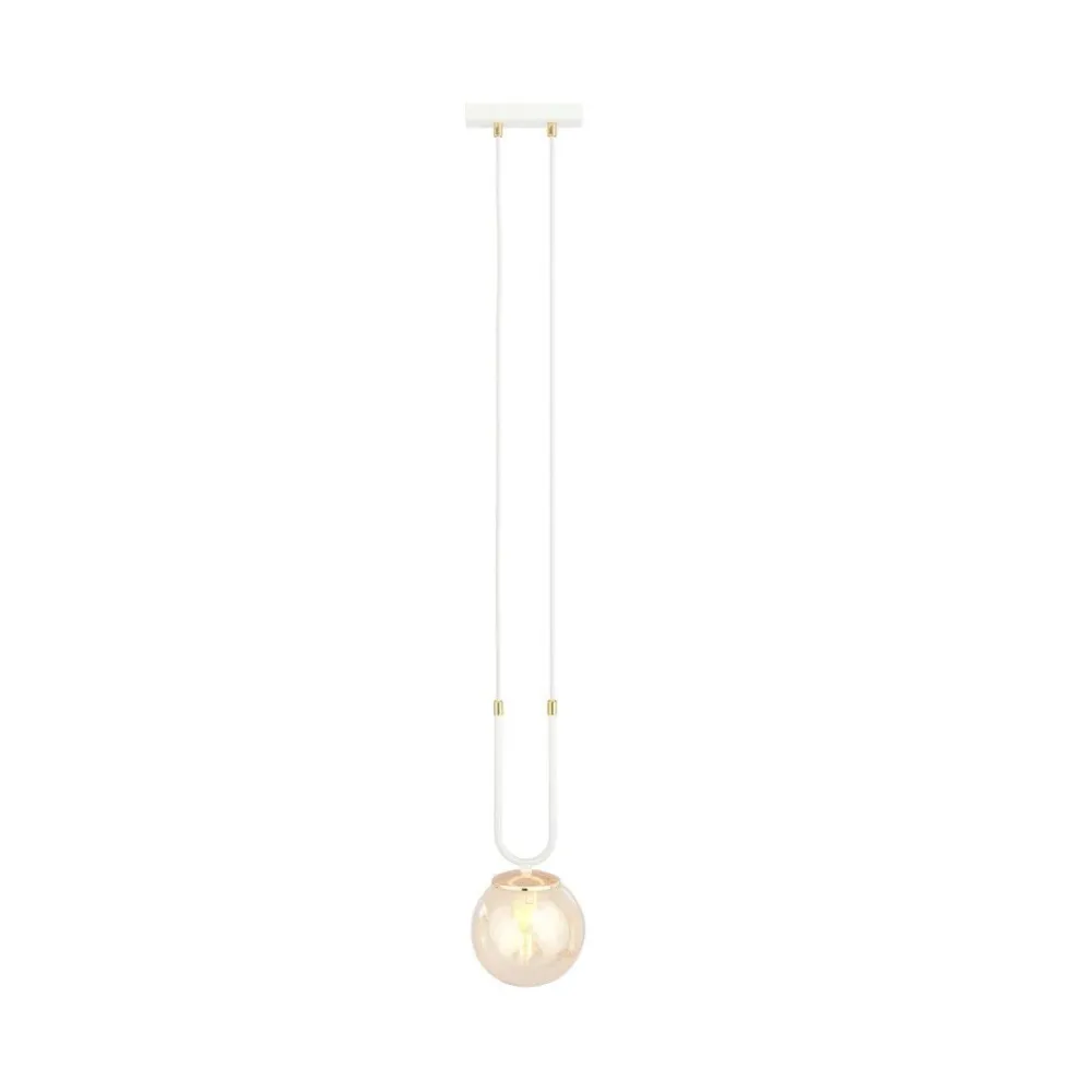 GLAM Pendelleuchte 1L, D14 weiß, E14 Emibig
