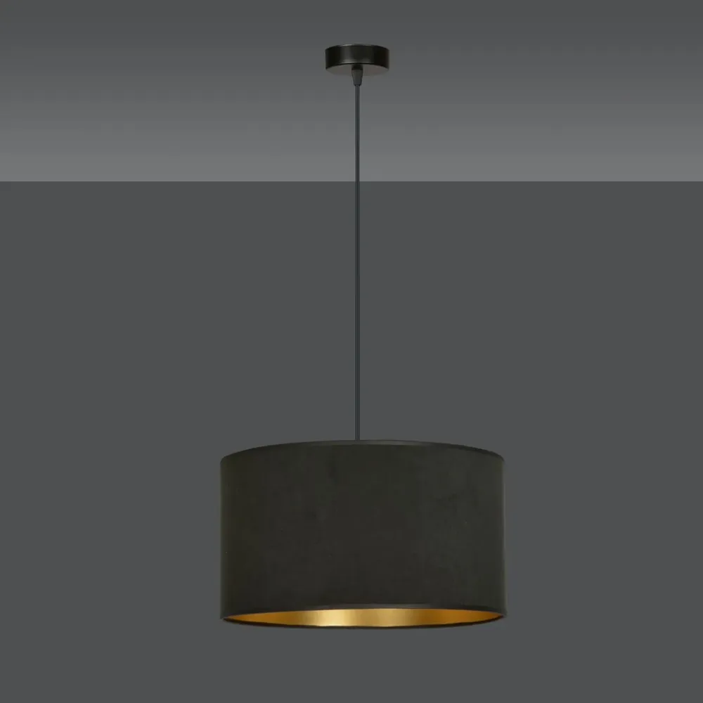 HILDE Pendelleuchte 1L, D35 schwarz, E27 Emibig