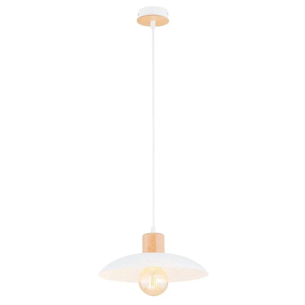 Pendelleuchte KOBE 1L, D30 weiß, E27 Emibig