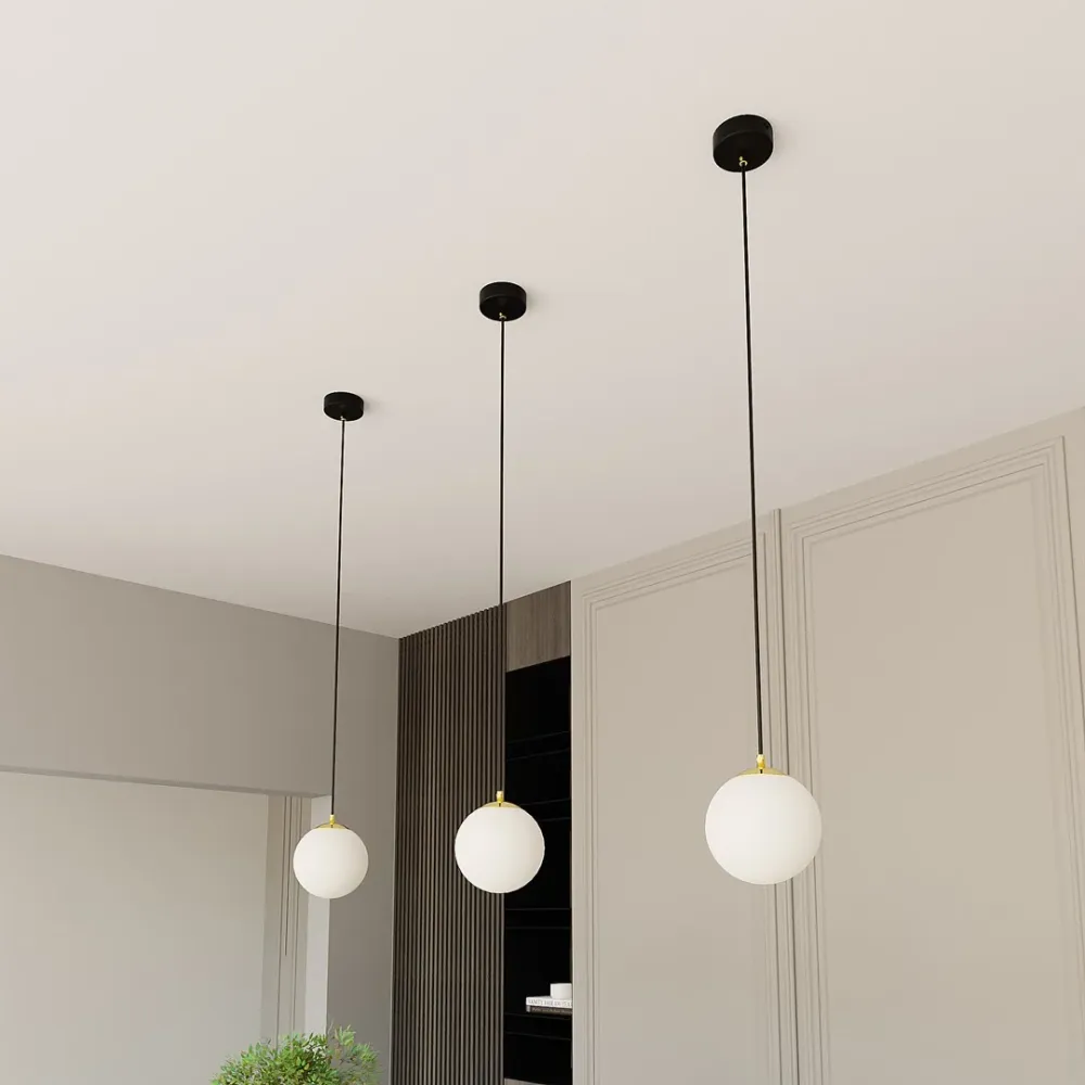 ROYAL Pendelleuchte 1L, D14 schwarz, E14 Emibig