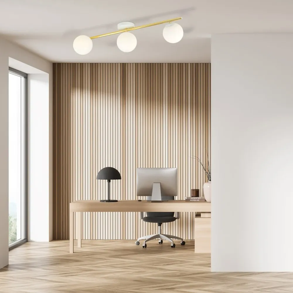 SPLENDI Deckenleuchte 3L, D14 weiß, E14 Emibig