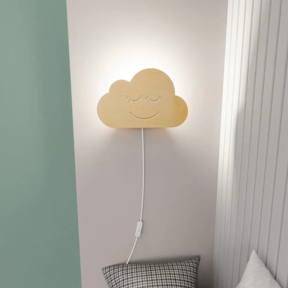 Wandleuchte CLOUD 1L, braun, E14 Emibig