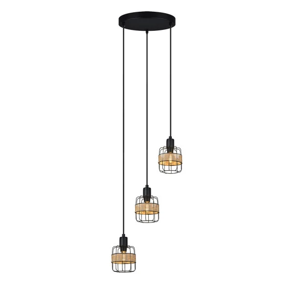 Fabrilamp Deckenleuchte Zenda schwarz E14