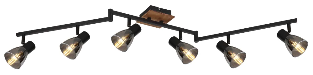 Globo Lighting Claude Deckenpendelleuchte, Holzbraun, E14, 6L
