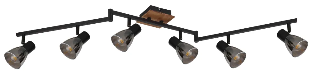 Globo Lighting Claude Deckenpendelleuchte, Holzbraun, E14, 6L