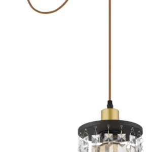 Globo Lighting Comma Messing-Pendelleuchte E27