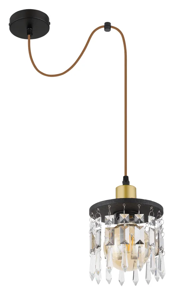 Globo Lighting Comma Messing-Pendelleuchte E27