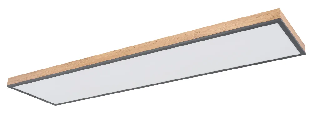 Globo Lighting Doro Deckenleuchte, flächenbündig, Aluminium Graphit