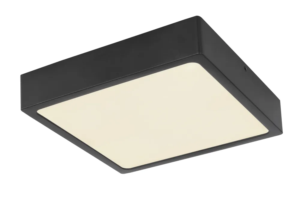 Globo Lighting Echo Deckenleuchte, flach montiert, Metall, Schwarz