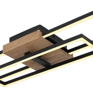 Globo Lighting Kendra Deckenleuchte, flach der Wand montiert, Metall, schwarz