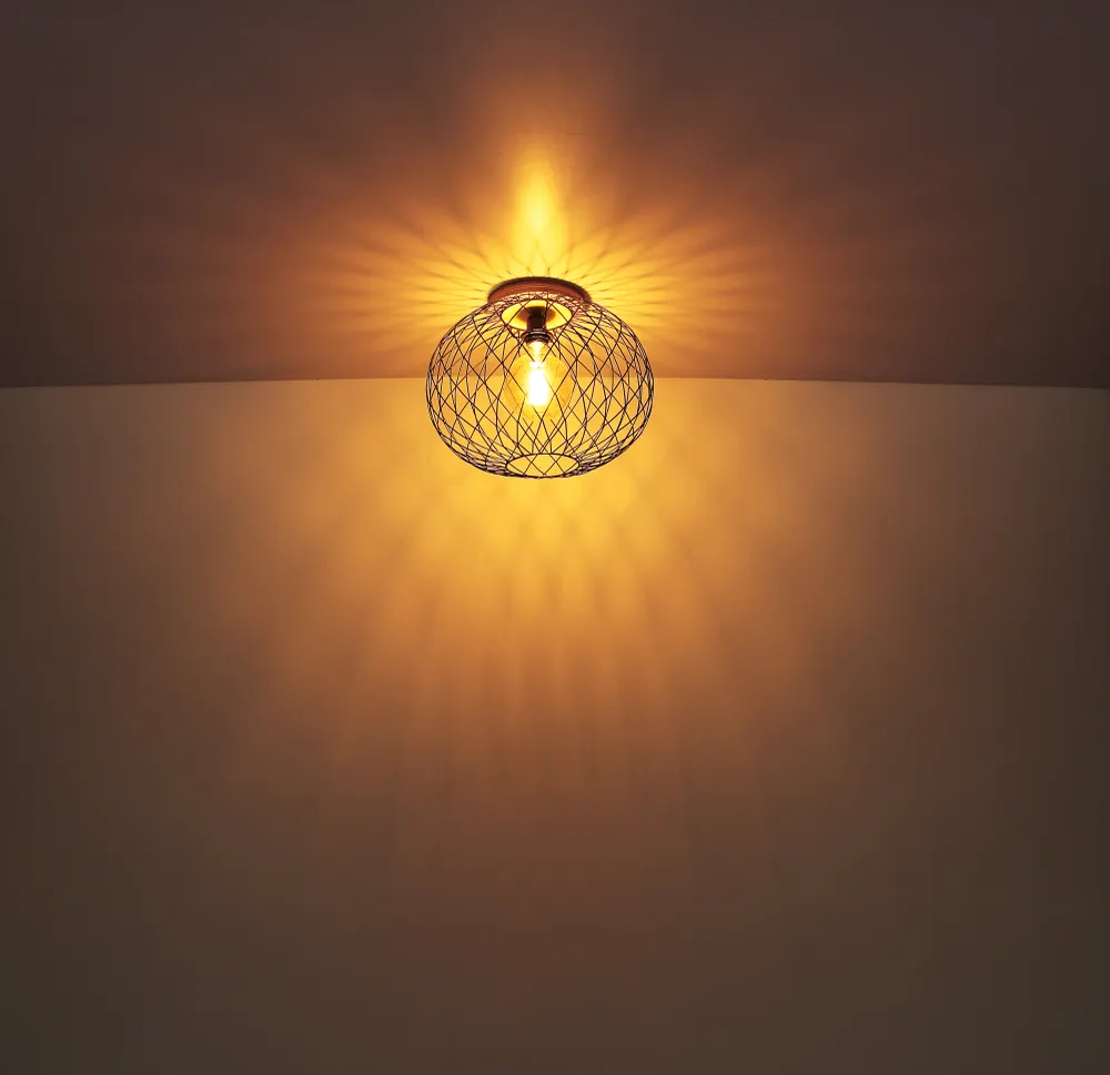 Globo Lighting Lacky Deckenleuchte, flach der Wand montiert, Metall, schwarz, E27