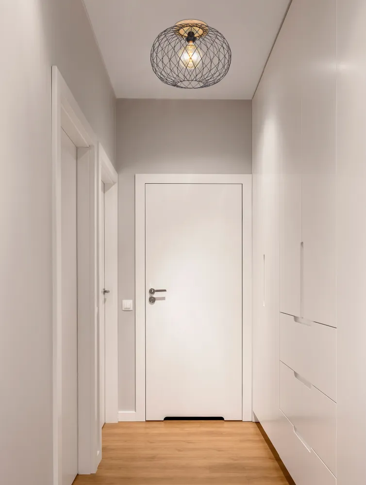 Globo Lighting Lacky Deckenleuchte, flach der Wand montiert, Metall, schwarz, E27