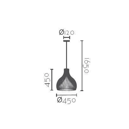 Ineslam Tilo Deckenleuchte aus Holz, E27, Durchmesser 45 cm