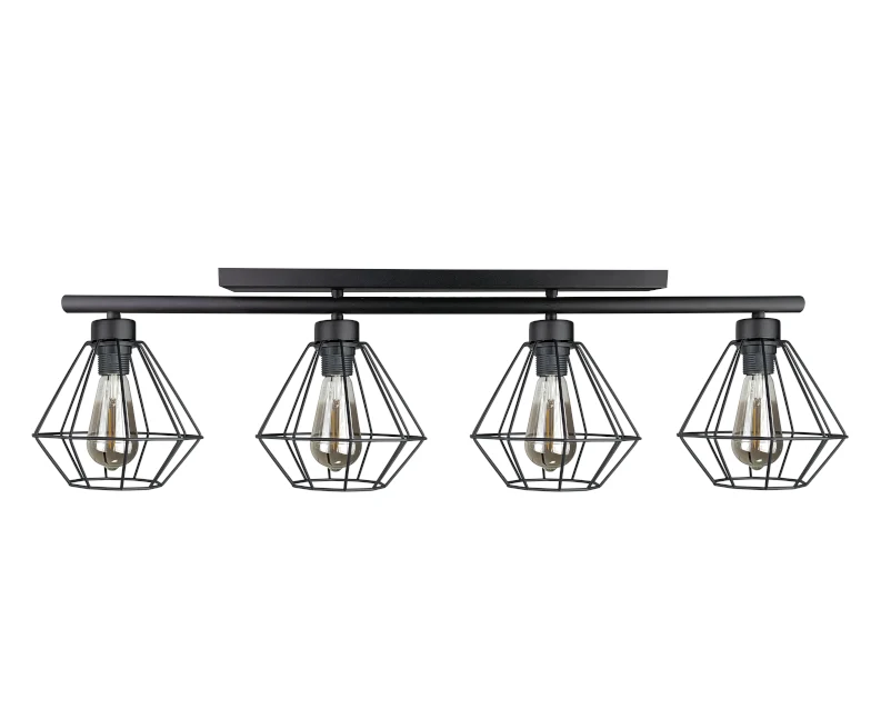 Keter Lighting Febris 4L Deckenschienenleuchte E27 H 23,0 cm Black