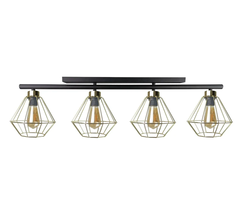 Keter Lighting Febris 4L Deckenschienenleuchte E27 H 23,0 cm Black