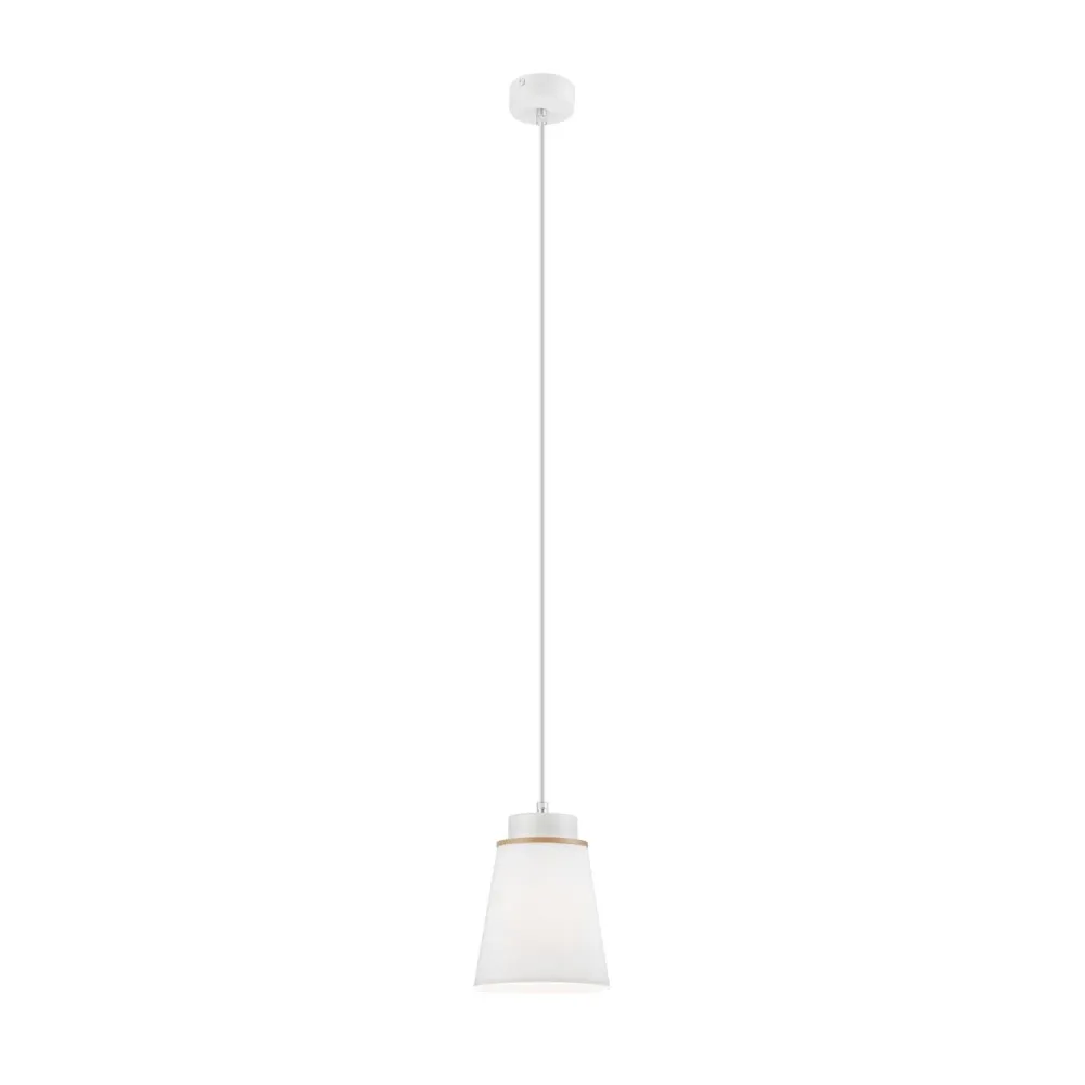 Deckenpendelleuchte Lamkur Agustino Stahl weiß E27 H 109cm