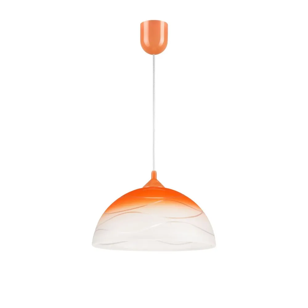 Lamkur Deckenpendelleuchte, Glas weiß, E27, Höhe 60 cm White