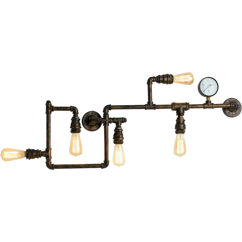 Flush mount ceiling lamp Luce Ambiente e Design AMARCORD Metal E27 Copper