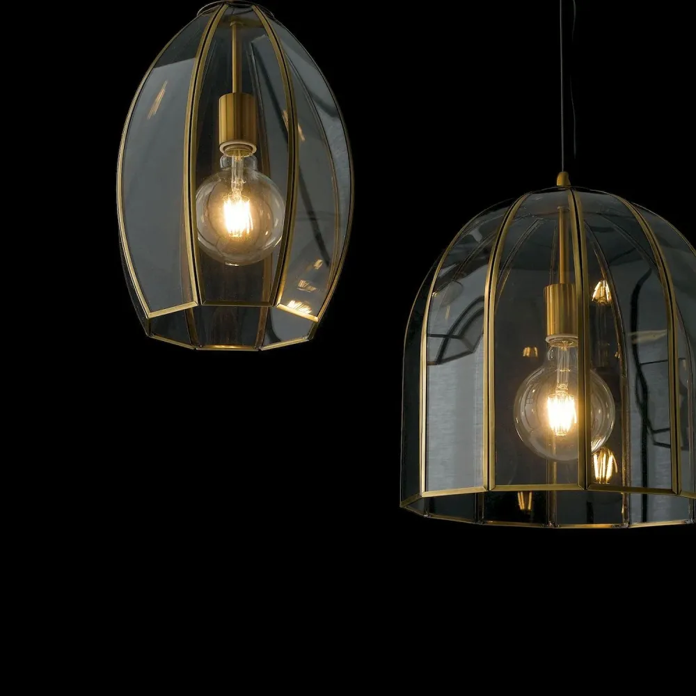 Pendant lamp Luce Ambiente e Design CHESTER brass E27