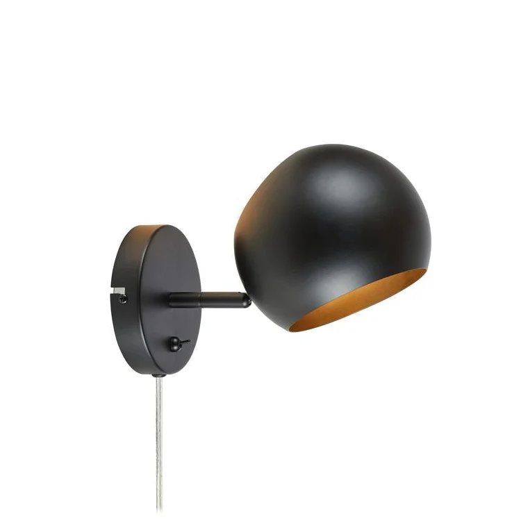 Markslöjd Edgar 1L Wandleuchte Black