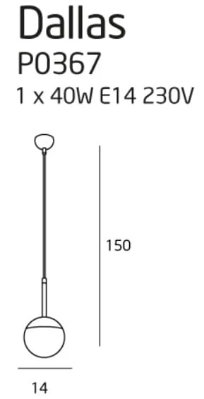 Maxlight Dallas 1L Pendelleuchte E14