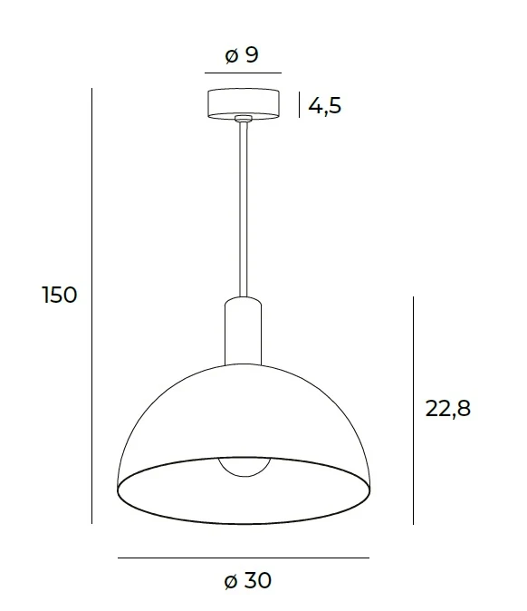 Maxlight Luisant 1L Pendelleuchte D 30cm