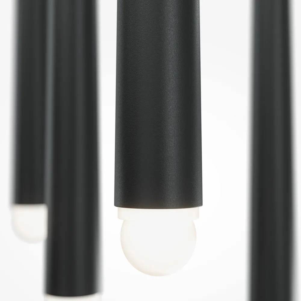 Maytoni Cascade 5L Deckenpendelleuchte, schwarze LED, Höhe 219,3 cm