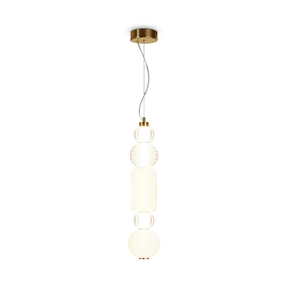Maytoni Collar 1L Pendelleuchte, goldfarben, LED, Durchmesser 14,7 cm