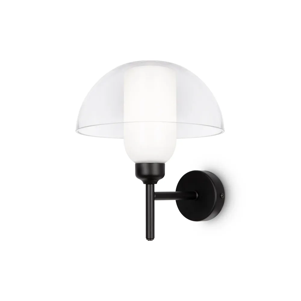 Maytoni Memory 1L Wandleuchte, schwarz E14 D 22cm