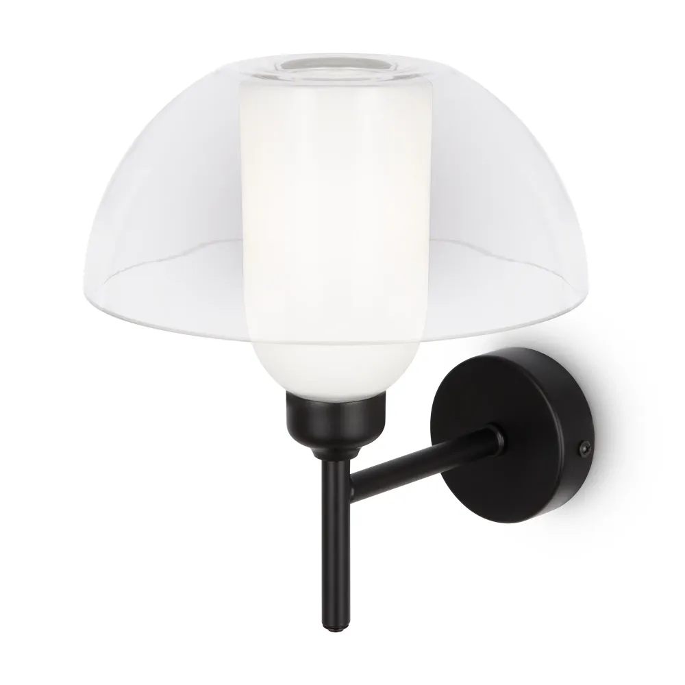 Maytoni Memory 1L Wandleuchte, schwarz E14 D 22cm