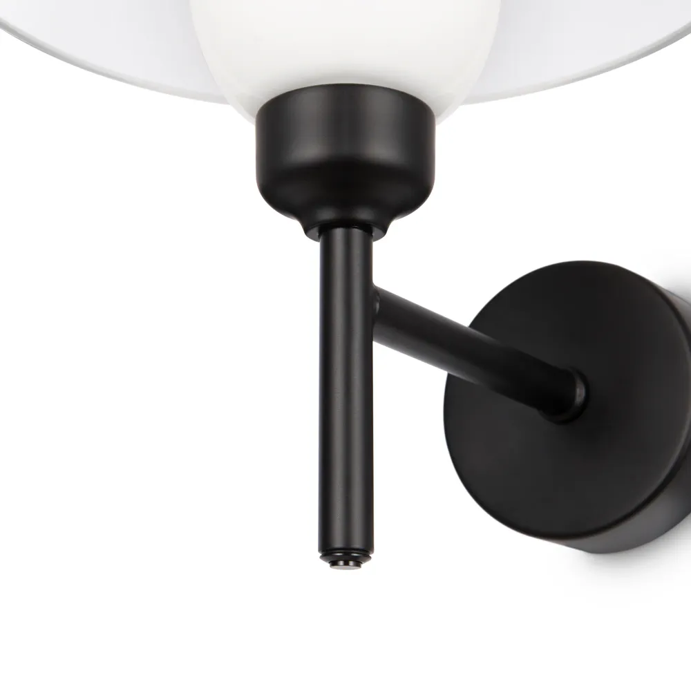 Maytoni Memory 1L Wandleuchte, schwarz E14 D 22cm