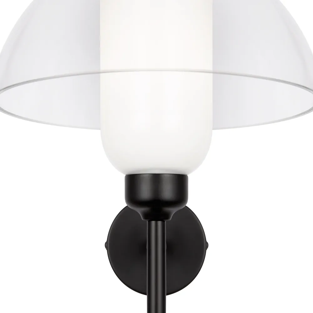Maytoni Memory 1L Wandleuchte, schwarz E14 D 22cm