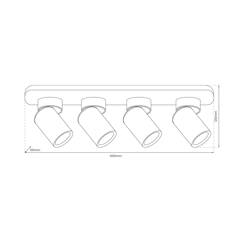 Milagro Andy 4L Deckenleuchte GU10 H 12,5 cm