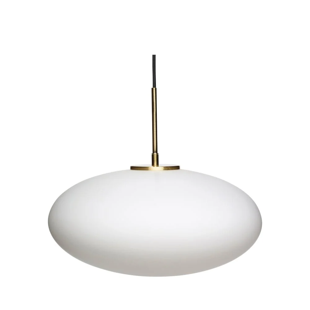 Muse Pendelleuchte Ellipse Weiß - Hübsch Interior