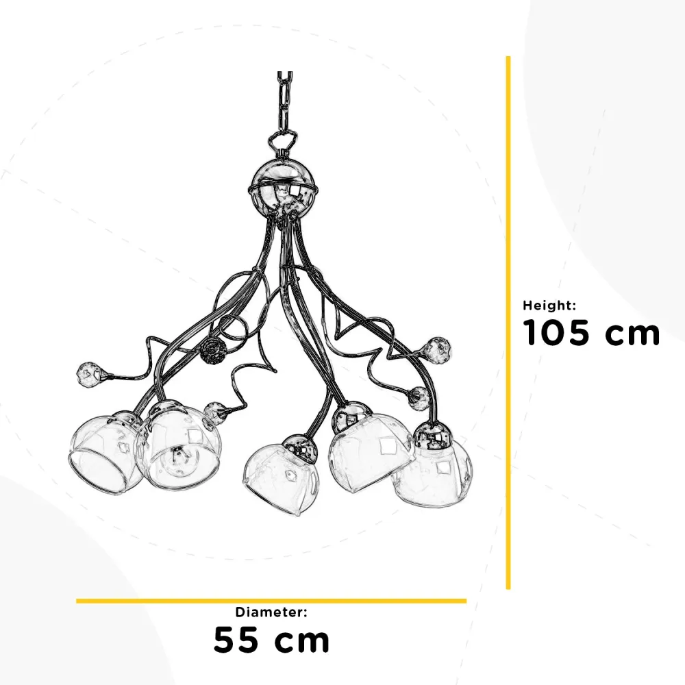 Kronleuchter Onli Lighting Wendy 5L E14 D 55cm