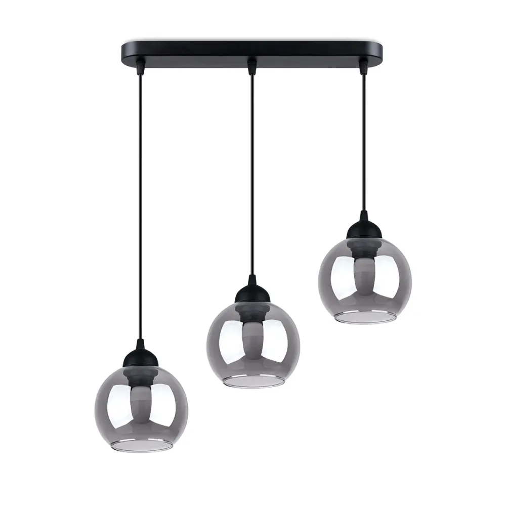 Sollux Lighting Alino 3L lineare Deckenpendelleuchte E27 schwarz
