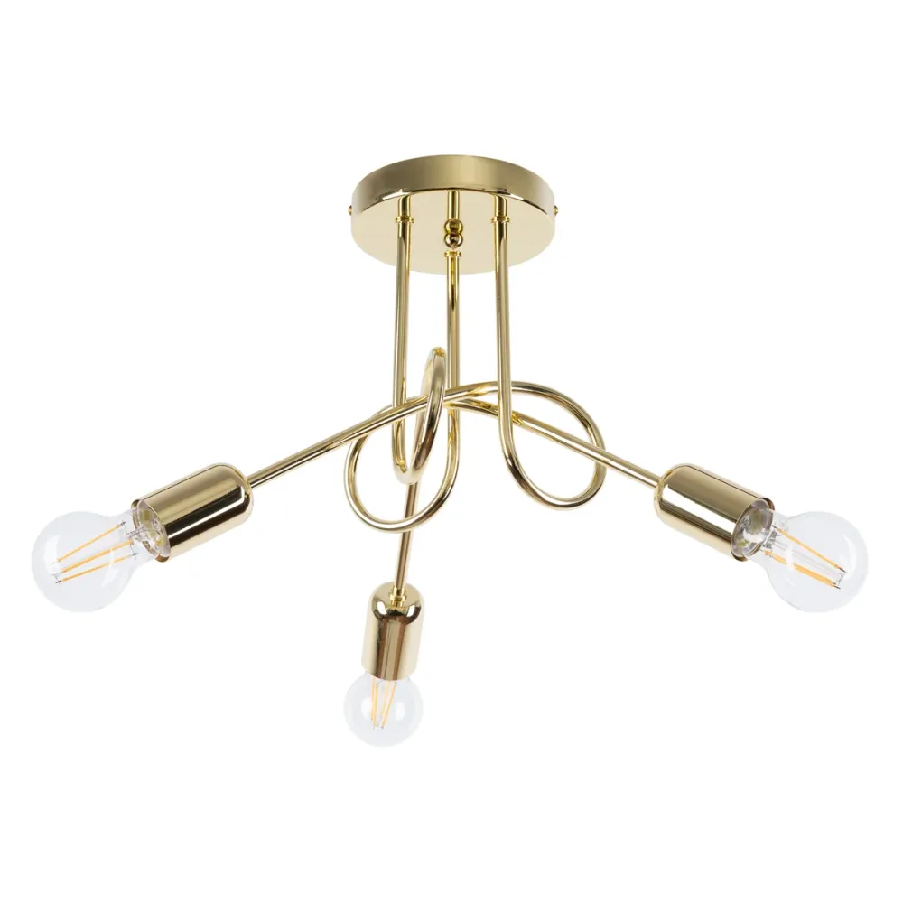 Sollux Lighting Black Knot 3L Deckenleuchte E27 Stahl White