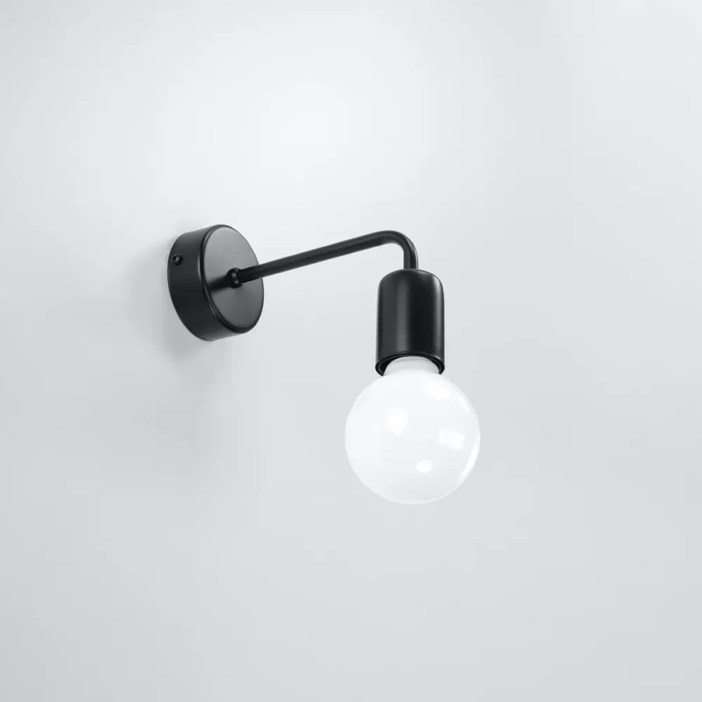 Sollux Lighting Duomo 1L Wandleuchte E27 schwarz
