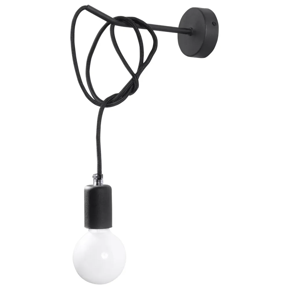 Sollux Lighting Edison 1L Wandleuchte Stahl E27