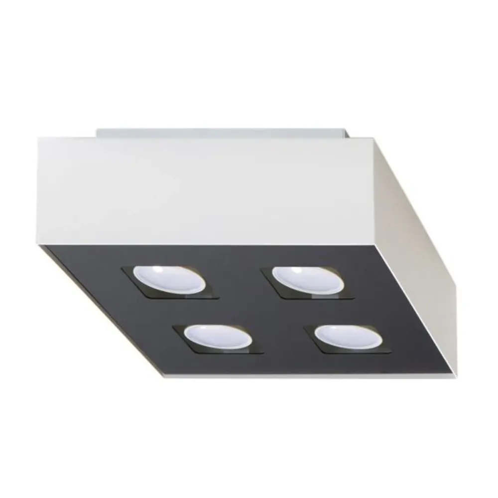 Sollux Lighting Mono 4L Deckenleuchte mit GU10-Sockel, weiß
