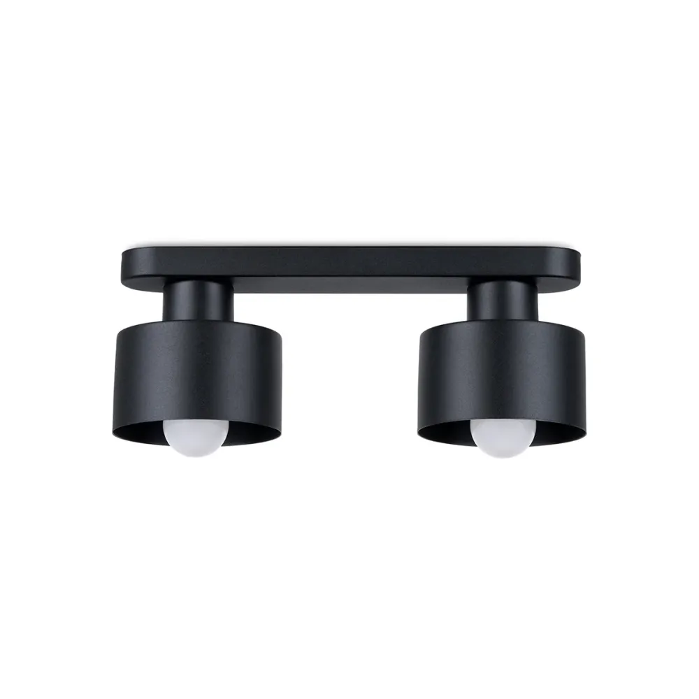 Sollux Lighting Savar 2L Deckenleuchte E27 schwarz