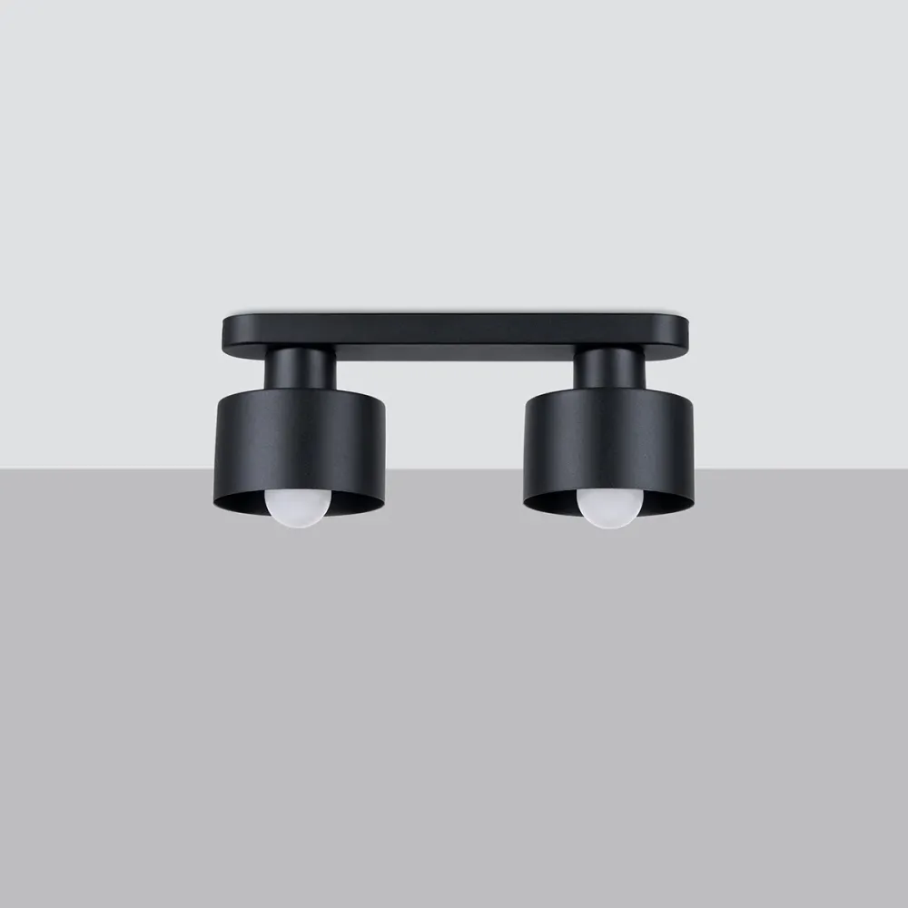 Sollux Lighting Savar 2L Deckenleuchte E27 schwarz