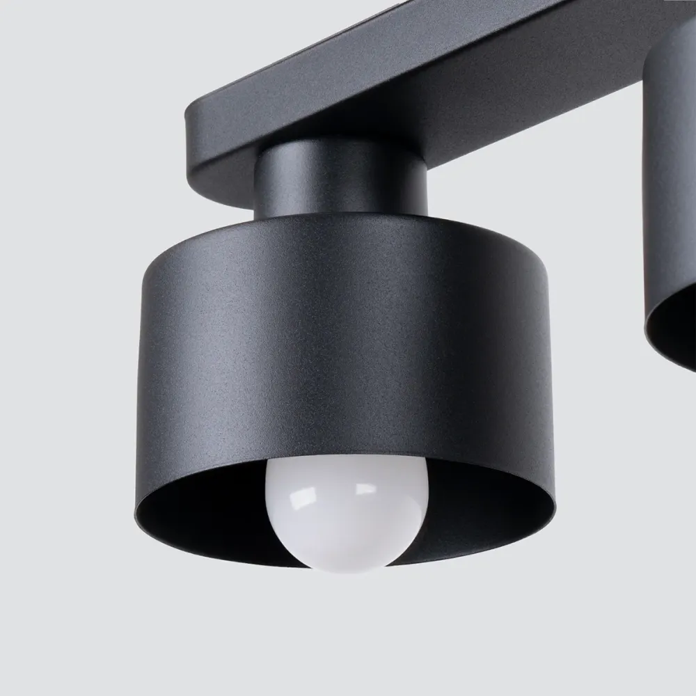 Sollux Lighting Savar 2L Deckenleuchte E27 schwarz